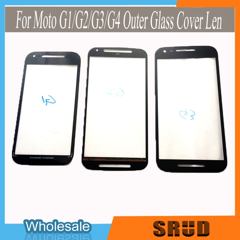 10 шт. замена сенсорной панели для Motorola MOTO G G1/G2 XT1063/G3 XT1552/G4/G4 plus передняя внешняя стеклянная крышка объектива