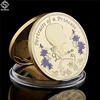 Collectible British Diana Princess Rose With Diamond Last Rose Professional Commemorative Token Coin ► Photo 2/6