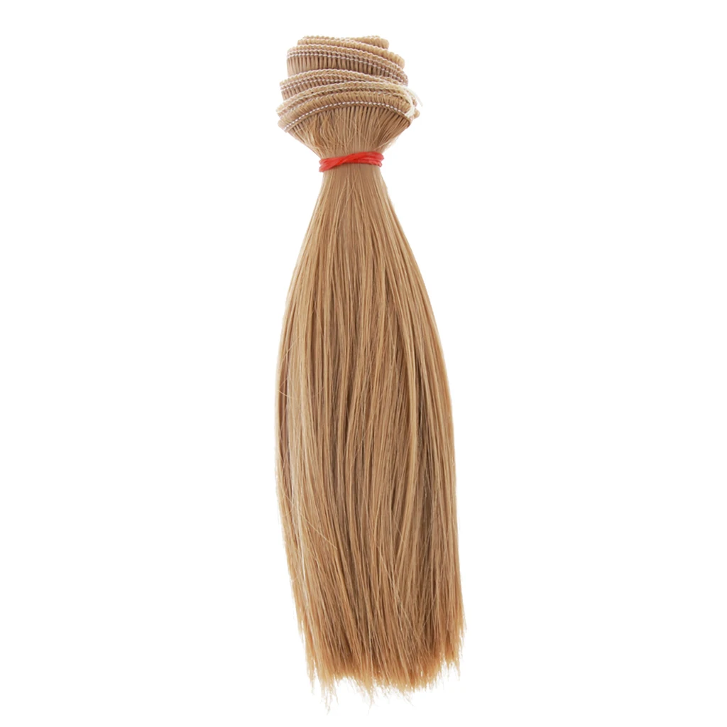 15x100cm  DIY Wig Straight Hair for Dolls Outfit Accessories  Circumference of the head 17-22cm  High-temperature wire material