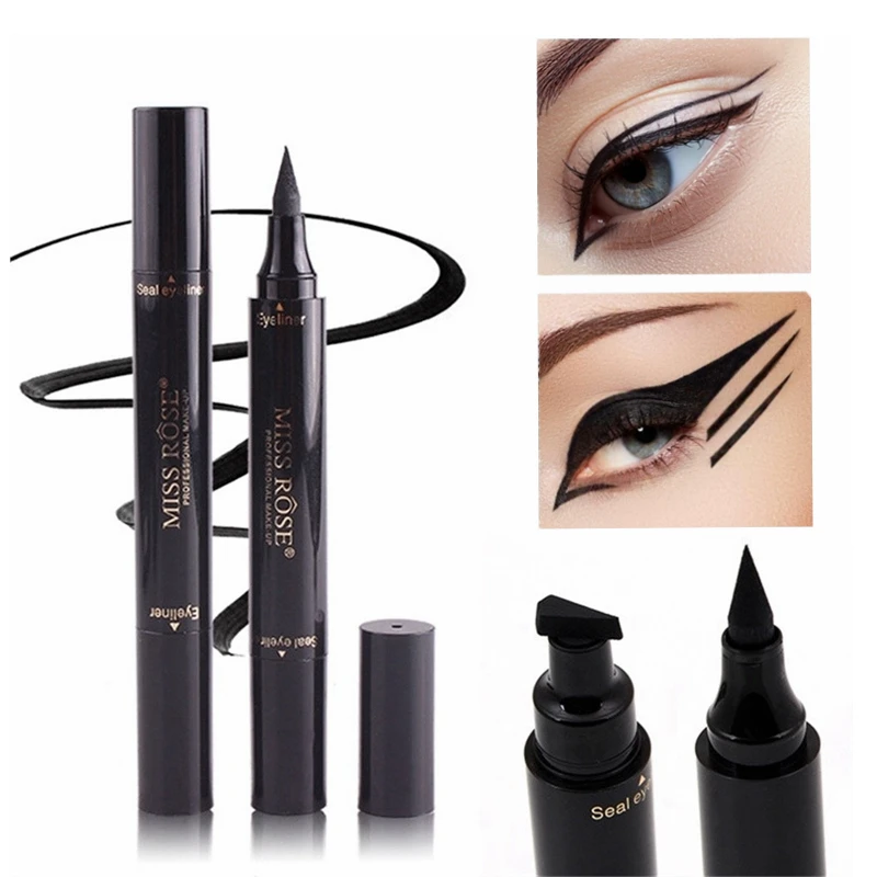 

1 Pcs Black Liquid Eyeliner Stamp Pencil Waterproof Marker Eye Liner Pen Stamp Makeup Liquid Eyliner Pencil