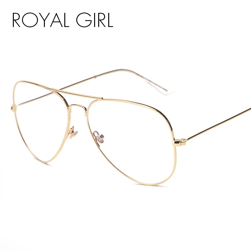 Королевская Девушка Модные женские очки оправа мужские Брендовые очки 3026 Золотая защитная рамка с очками SS073
