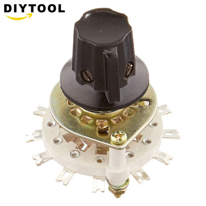 

High Quality Plastic Knob 2P5T 2 Poles 5 Position Band Channel Rotary Switch Selector