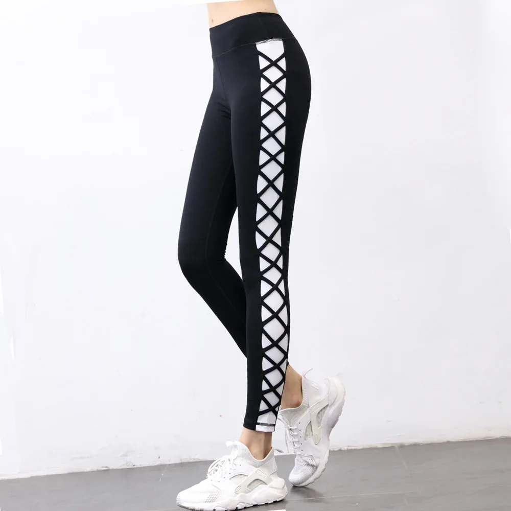 High Waist Yoga Pants Fitness Legging New Fshion Trend With Side Croosoveer Bandyoga pantshigh