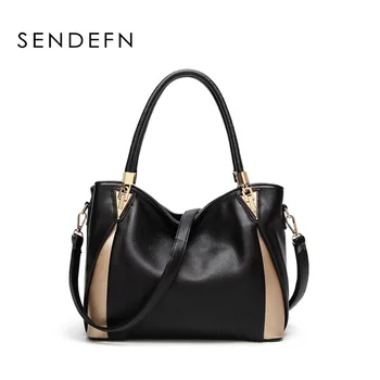 

SENDEFN Fashion Leather Women Handbags Ladies Big Crossbody Bags Luxury Ladies Hand Bags Shoulder Free Shipping