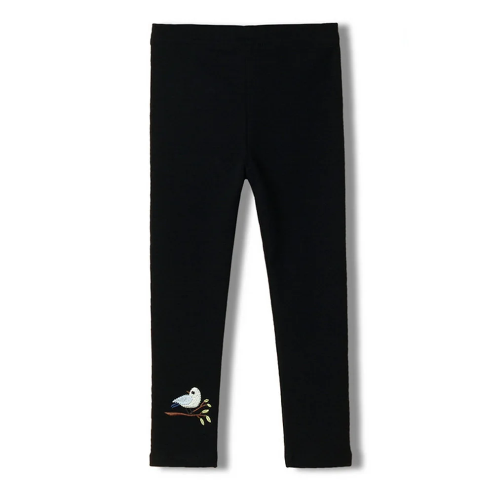 Детские зимние штаны для маленьких девочек, теплые плотные леггинсы из искусственного флиса, брюки на подкладке - Цвет: Черный