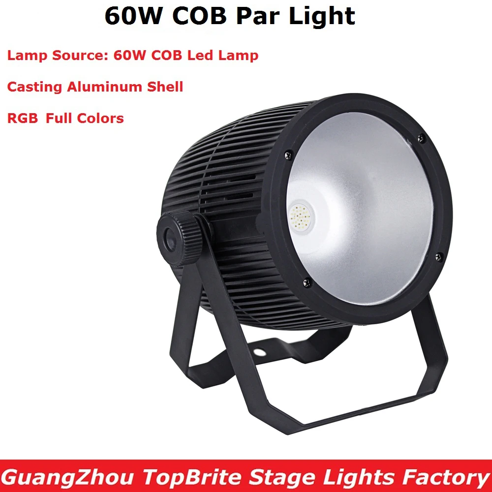 

Aluminium Case COB Par Cans 60W High Brightness RGB 3IN1 LED Par Lights 3/7 DMX Channels For Party Wedding XMAS Dj Shows