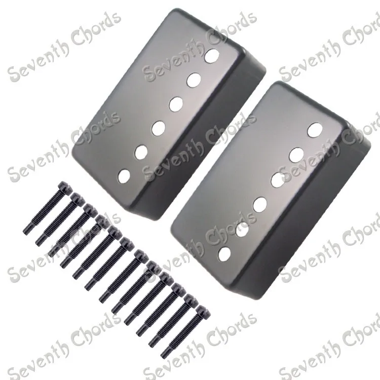 Набор черных латунных чехлов Humbucker для электрогитары с винтами наконечников|guitar