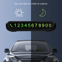 LEEPEE Universal Hidden Number Plate Luminous Telephone Number Card Car-styling With Fragrance Tank Car Temporary Parking Card rylybons car styling telephone number card sticker rotatable night luminous temporary car parking card hidden phone number card