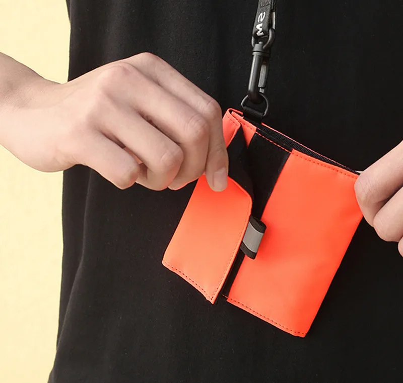 RFID защитный мужской кошелек, водонепроницаемый нейлоновый Кошелек для монет, держатель для карт, три сложения, короткие кошельки, дизайн, тонкий кошелек для мужчин и женщин