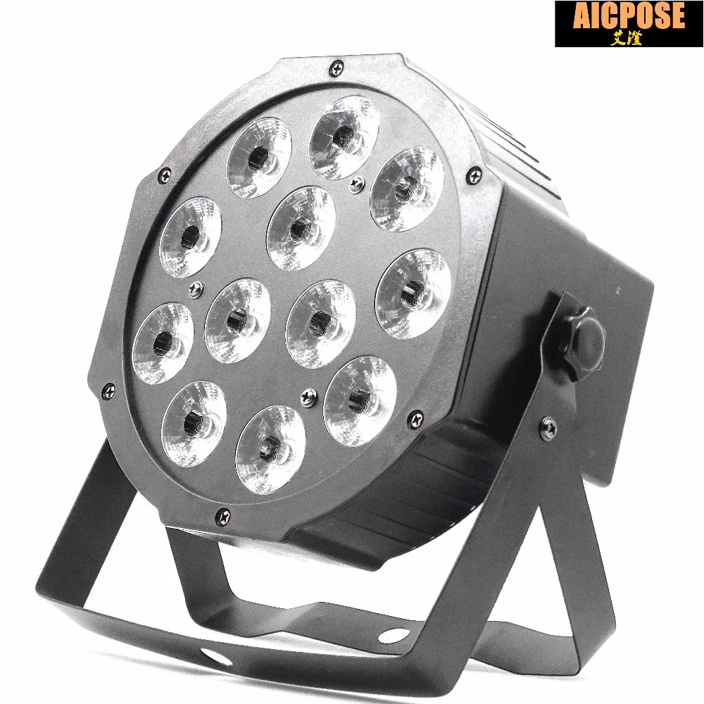 Günstige 12 stücke 12w led lampe perlen 12x12W led Par lichter RGBW 4in1 flache par led dmx512 disco lichter professionelle bühne dj ausrüstung