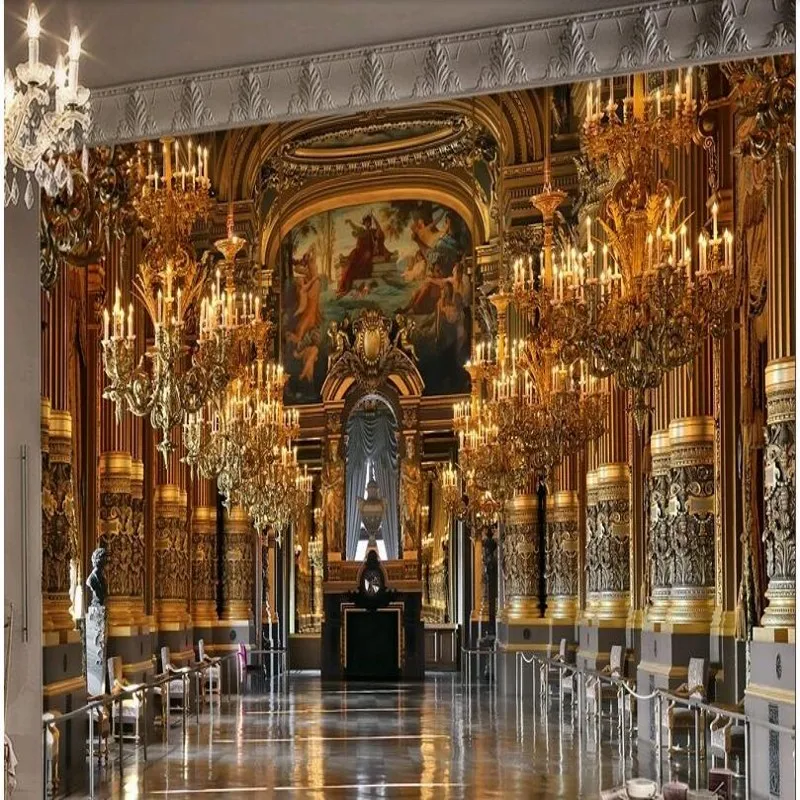 beibehang Custom photo wallpaper 3d mural luxury Golden Basilica wall murals 3d Living room bedroom papel de parede 3d wallpaper