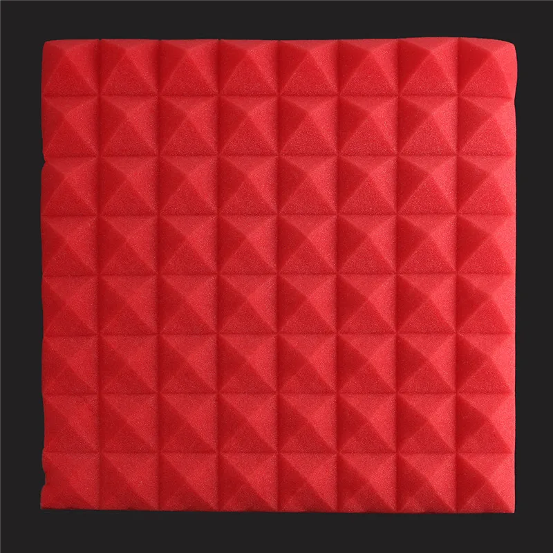 

6pcs/Set 500x500x55mm Acoustic Sound Stop Absorption Foam Pyramid Studio Soundproof Sponge For KTV Drum Room Accessories