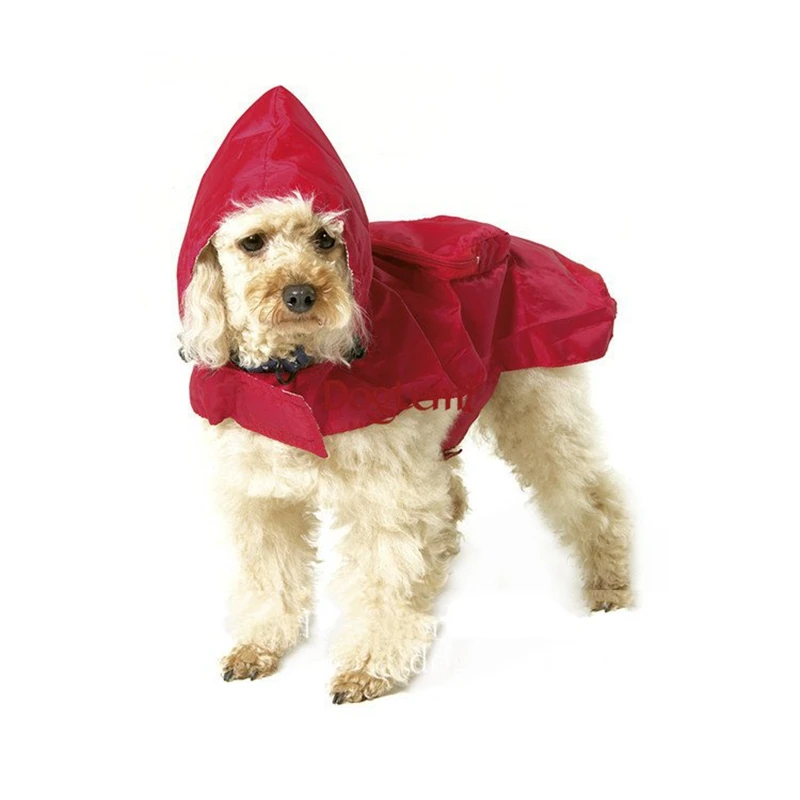 

2017 Summer Waterproof XS-3XL Large Dog Raincoat Portable Red Blue Black Fashion Carrible Raincoat for Pets Dogs Dog Clothes