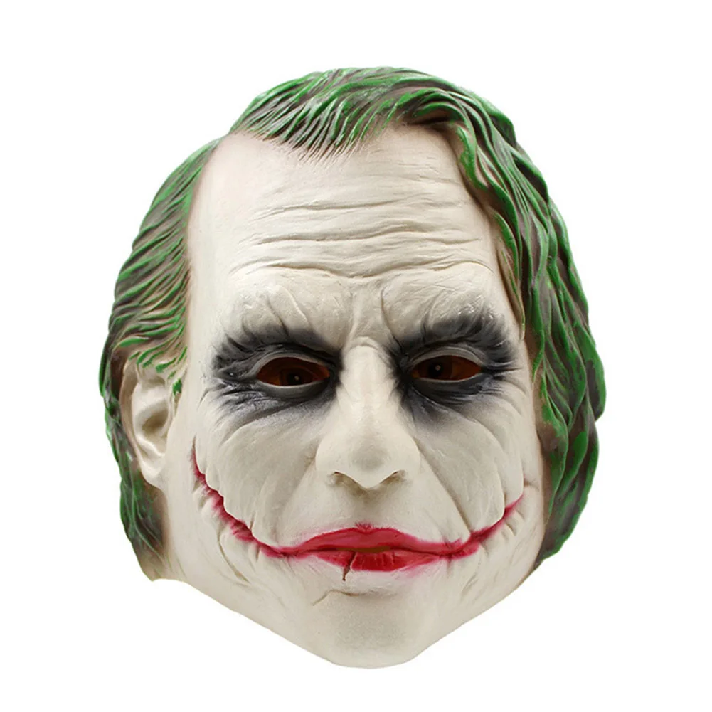 

Latex Joker Clown Mask Costume Halloween Masks Adult Cosplay Movie Full Head Party Supplies WXV Sale