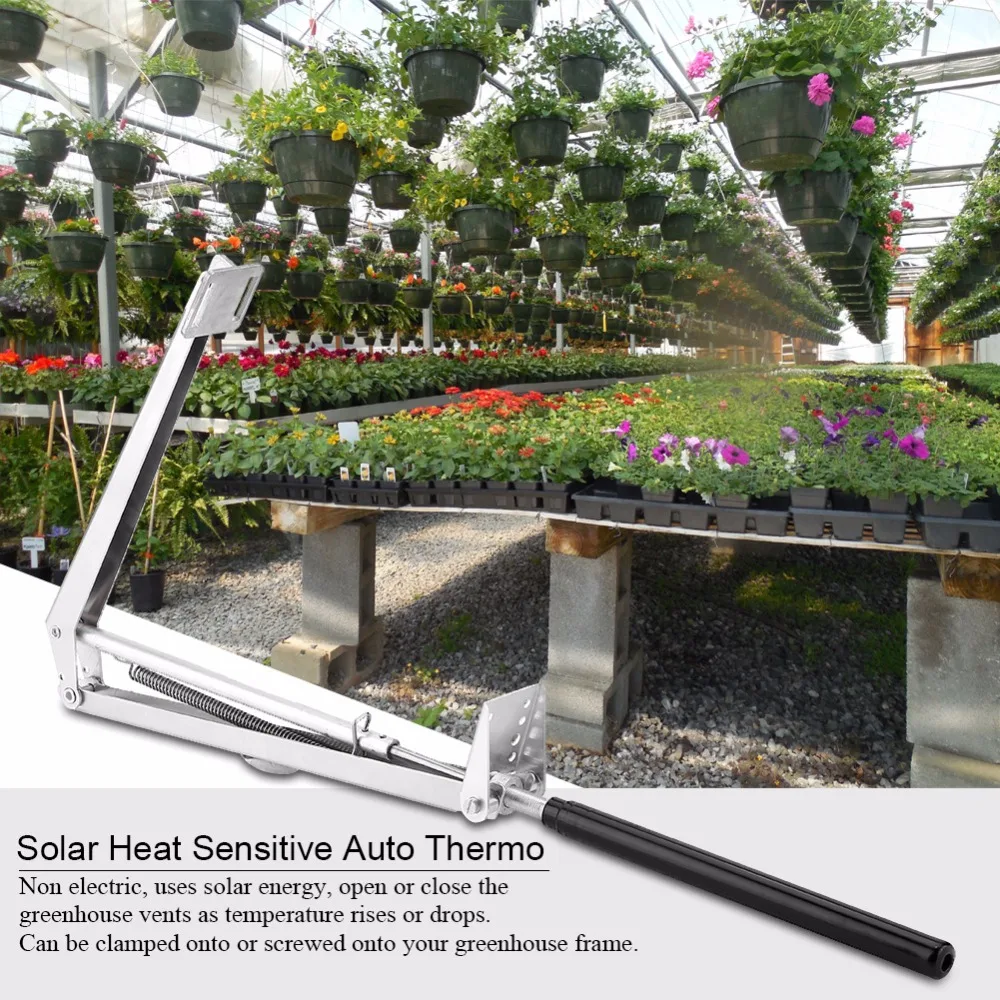 

Greenhouse Automatic Window Opener Solar Powered Thermofor Vent Autovent Solar Heat Sensitive 45cm Greenhouses Roof Opening