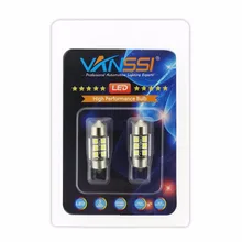 2 шт. 31 мм 36 мм 39 мм 41 мм C5W светодиодный Canbus Festoon 6SMD светодиодный внутренний Купол номерного знака лампы 1 год гарантии
