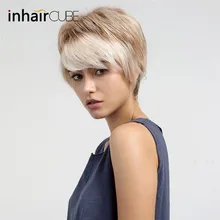 ESIN Женские смешанные парики 70% натуральные+30% синтетические