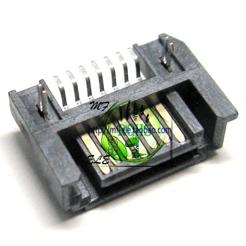 

10pcs SATA Male Plug 7P SATA interface socket half-package with sunroof SMT or DIP horizontal harpoon fixed foot