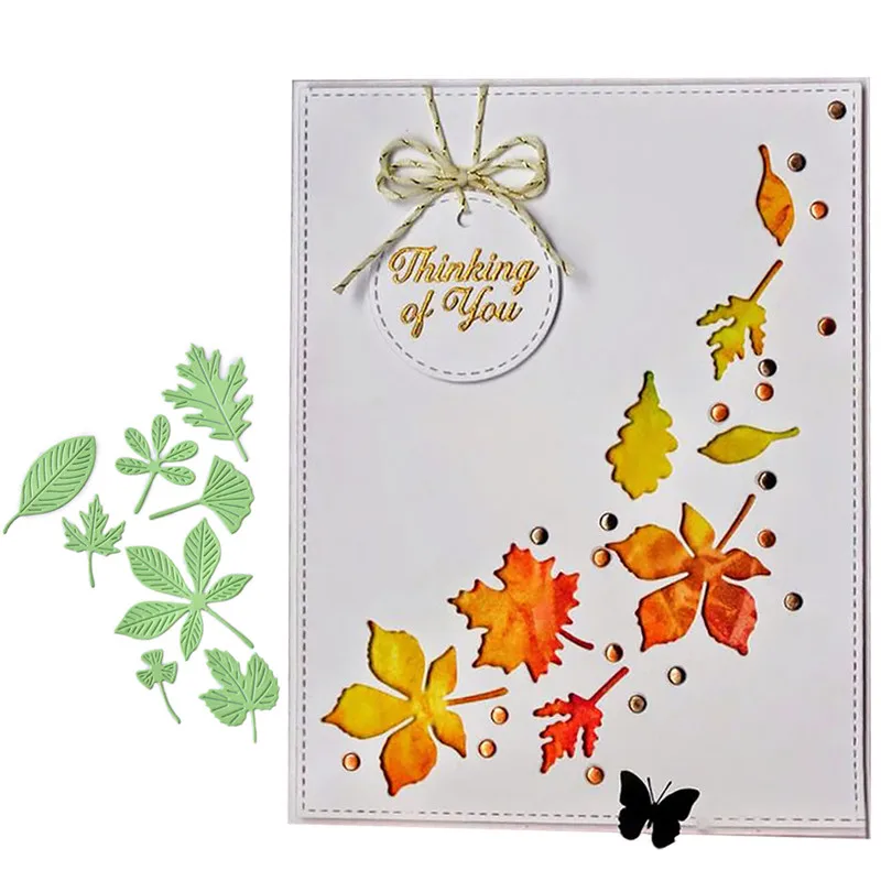 

Eastshape 163*52mm Leaves Metal Cutting Dies for DIY Scrapbooking Branches Maple Stencil Card Making Decor Craft Die Cut New