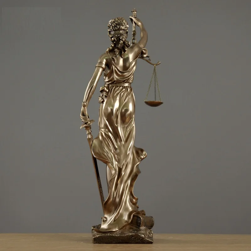 Justice Fair Themis статуи Justitia Goddess скульптура из смолы искусство и ремесло украшение дома аксессуары художественный материал R922