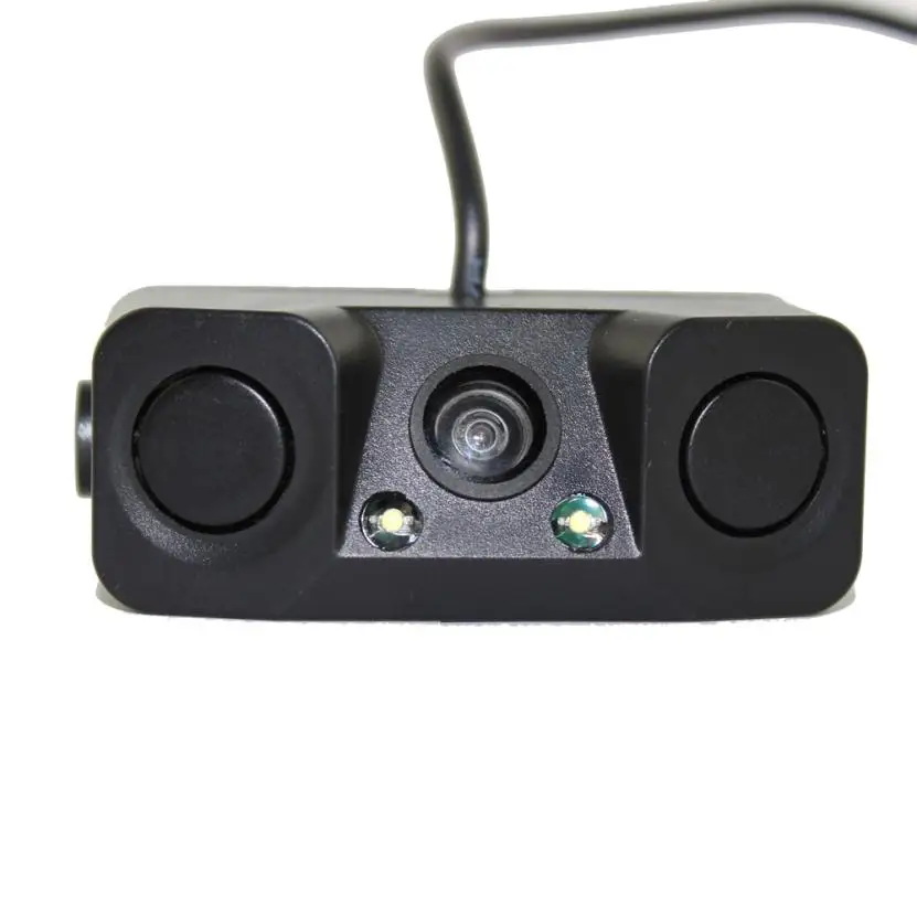 

2017 NEW HOT Night Vision camera monitor 2LED Car Rear View Camera with Radar Parking Sensor Z825Z 5up