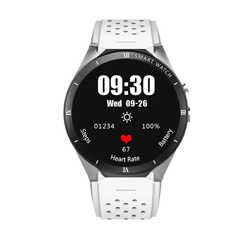 KW88 Pro умные часы мужские 3g gps часы с камерой Android 7,0 1 Гб+ 16 Гб Bluetooth мужские спортивные часы подключение IOS Android телефон - Цвет: White