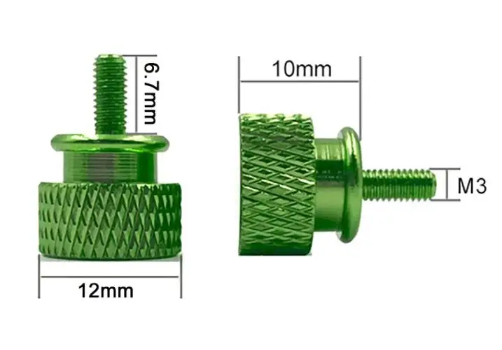 10 шт. M3 винт из алюминиевого сплава шаг ручной винт чехол для компьютера с накатанной головкой Винты для DIY аксессуары
