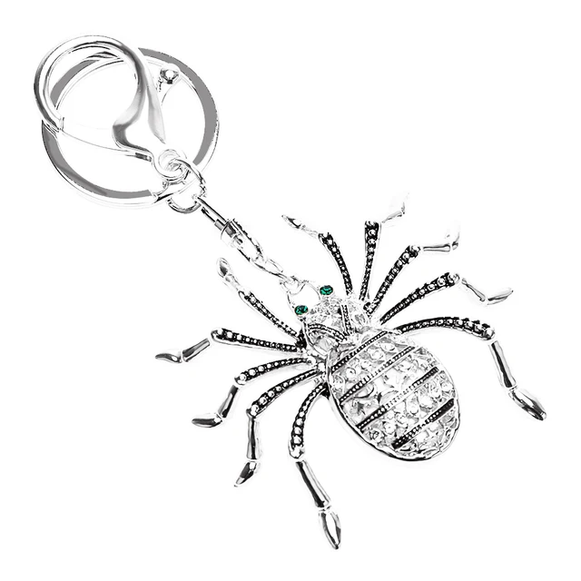 Spider shape car key ring metal key chain keychain keyfob bag pendant