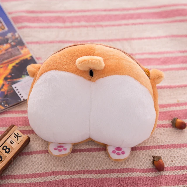 Kawaii Corgi Bottom Coin Bag Plush