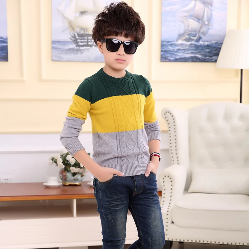 

2018 New Pattern Knitting Upper Garment Fashion Color Autumn Winter Sweater