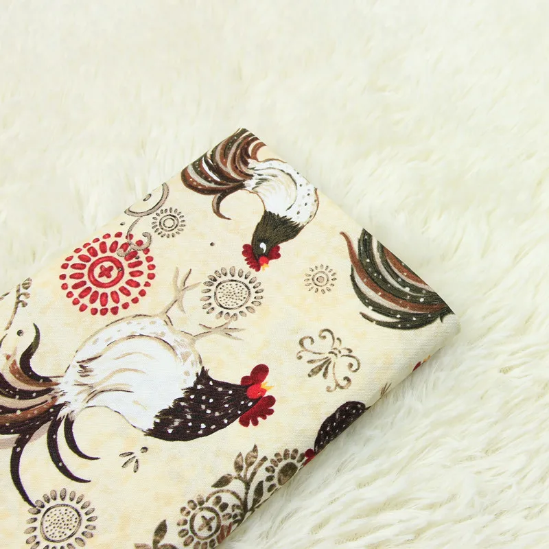 Полуметровая Европейская и американская ткань с рисунком курицы из мультфильма, хлопок, простая ткань для ручной работы, самодельная Лоскутная одежда A602