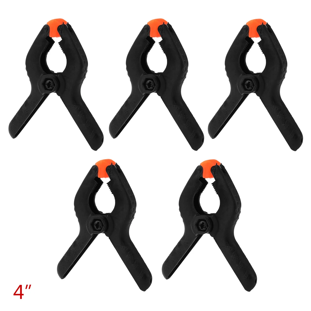 

5pcs 4" Nylon Spring Clamp Set for Photo Studio Backdrop Woodworking HT398
