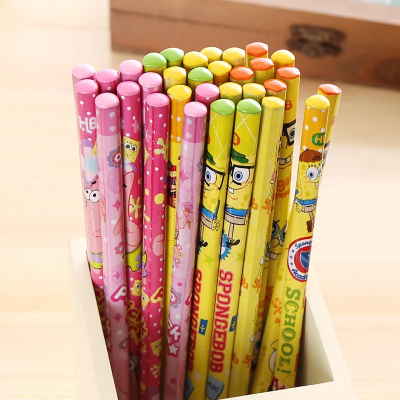 freeshipping 5pieces cartoon writing pen pencil primary school supplies