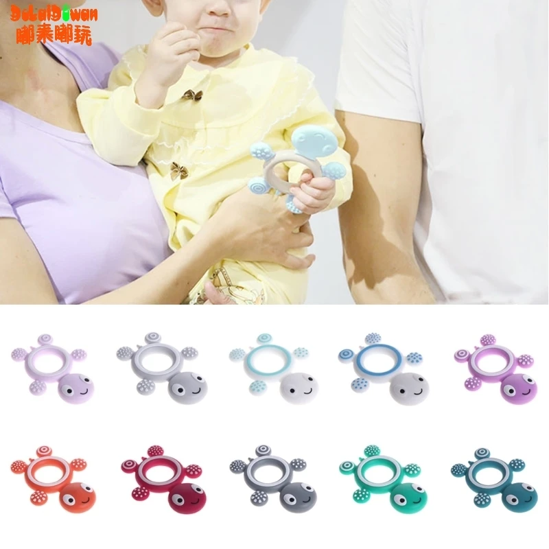 

BPA Free Silicone Turtle Teething Chewable Pendant Nursing DIY Necklace Baby Pacifier Dummy Teether Toy Accessories