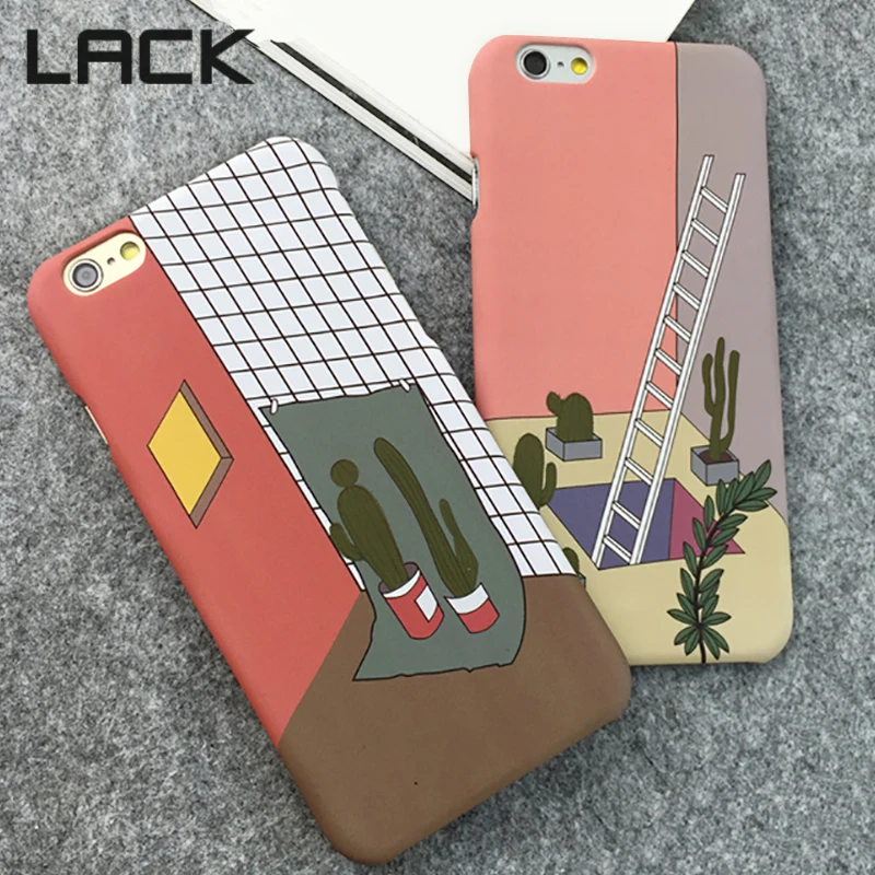 

LACK Fashion Geometry Pattern Cover For iphone 6 Case For Apple iphone 6 6S Plus Back Cover Retro Ladder Phone Cases Capa