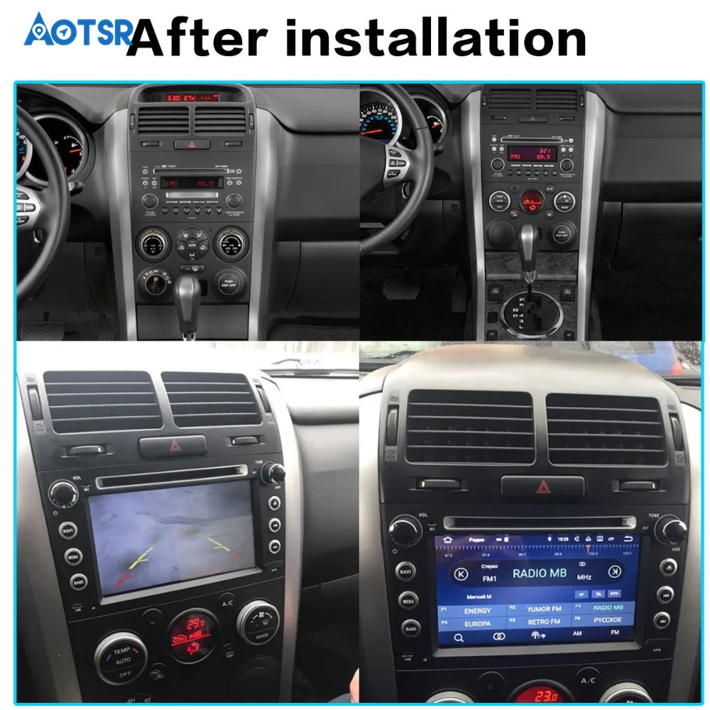 Автомобильный мультимедийный DVD плеер 2 din Android 9 0 4 + 32 ГБ для Suzuki Grand Vitara 2005 2012 GPS