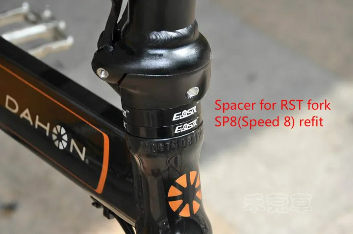 

EIOSIX headset spacer folding bike bicycle fork spacer 11mm spacer for RST fork BMX Speed 8 refit