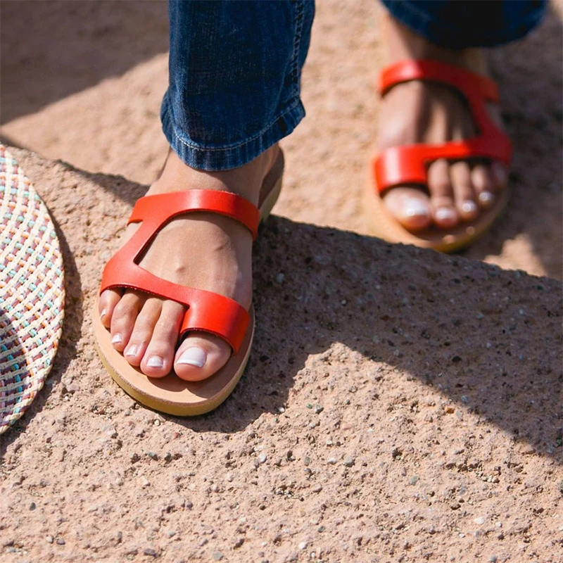 BONJOMARISA/Новинка года; выразительные повседневные легкие шлепанцы для зрелых женщин; большие размеры 35-43; элегантная Летняя Пляжная Женская обувь в римском стиле