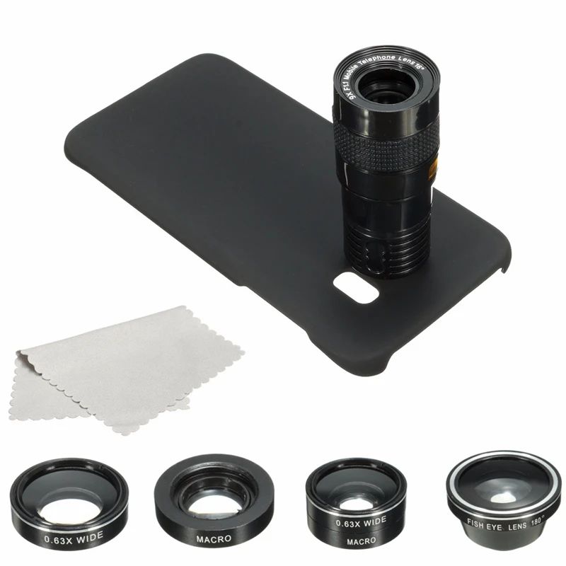 bilder für 4 In1 9X Zoom Tele Macro Handy-kamera-objektiv Fisheye weitwinkel objektiv fall kit für samsung für galaxy s7 edge bilder für 4 In1 9X Zoom Tele Macro Handy-kamera-objektiv Fisheye weitwinkel objektiv fall kit für samsung für galaxy s7 edge