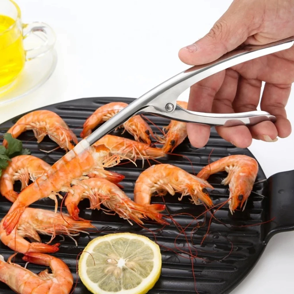 Practical Crayfish Sheller Stainless Steel Prawn Peeler Shrimp Deveiner