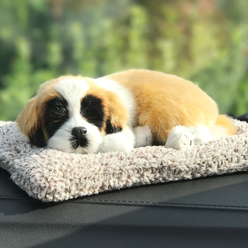 Украшение для салона автомобиля декоративная собачка украшение для автомобиля ABS плюшевая игрушка для спящей собаки украшение для приборной панели автомобиля