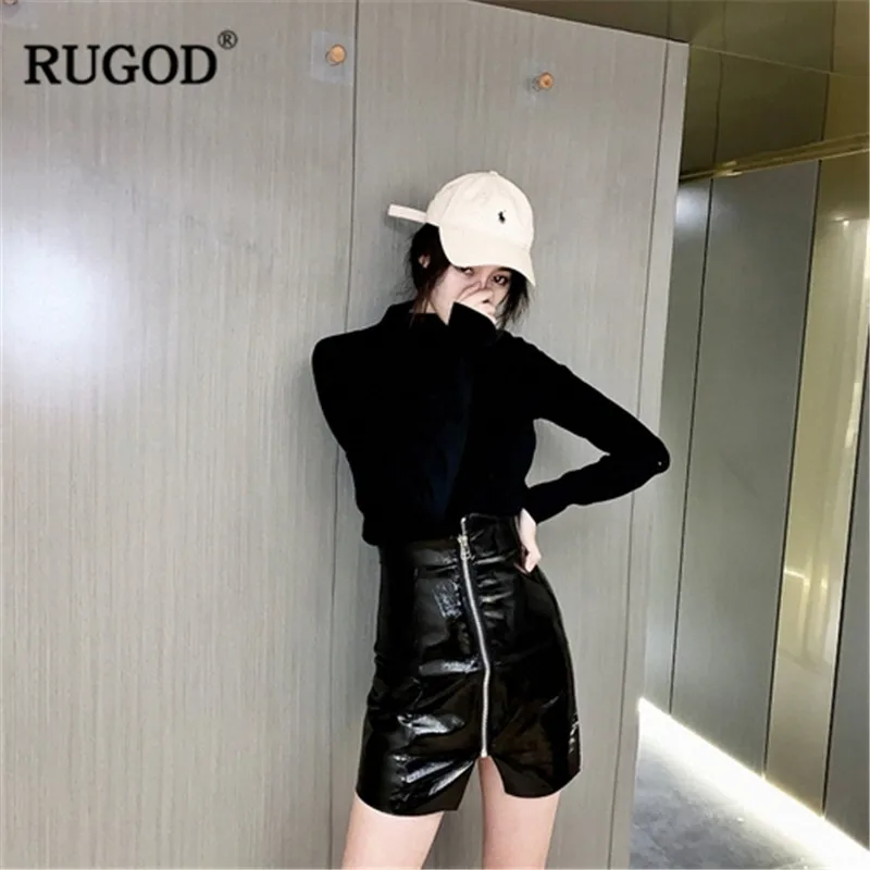 Женская облегающая мини юбка RUGOD однотонная офисная короткая карандаш из