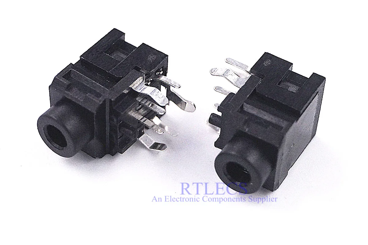 

100 pcs TRS 3.5 mm audio Jack Stereo Socket 7 contact 3 Conductor Horizontal Through Holes 2 Switch Normally Closed 2SJ-09005N13