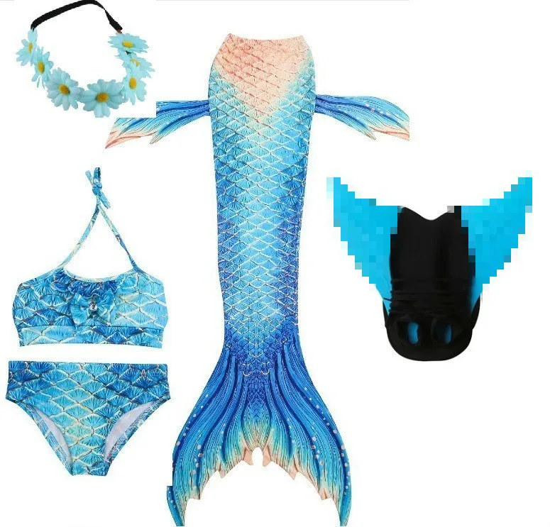 

black mermaid tail mermaid tails for swimming with monofin children flipper bikini adult kids children girls Swimsuit Costume