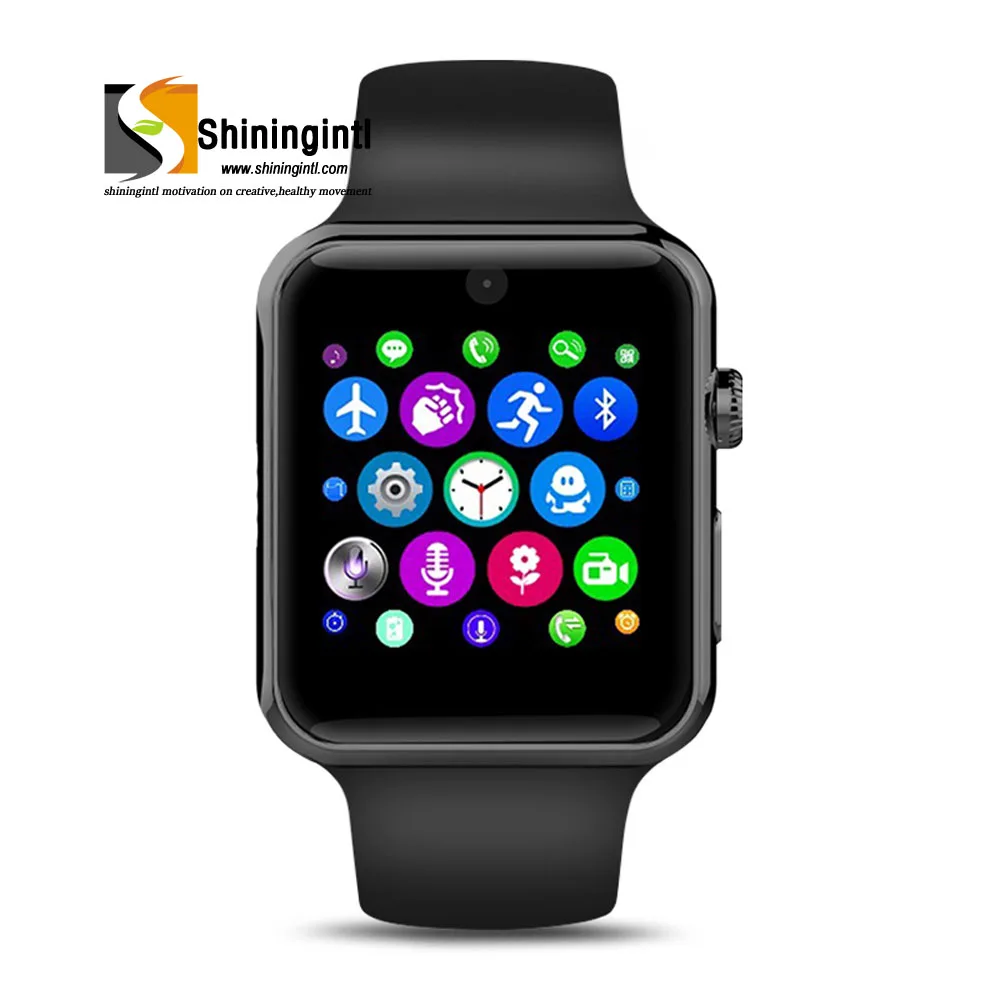 

Smochm Bluetooth Smart Watch Sports Smartwatch MTK2502C Camera SIM Card Silicone Strap for Apple Iphone Huawei Xiaomi Android