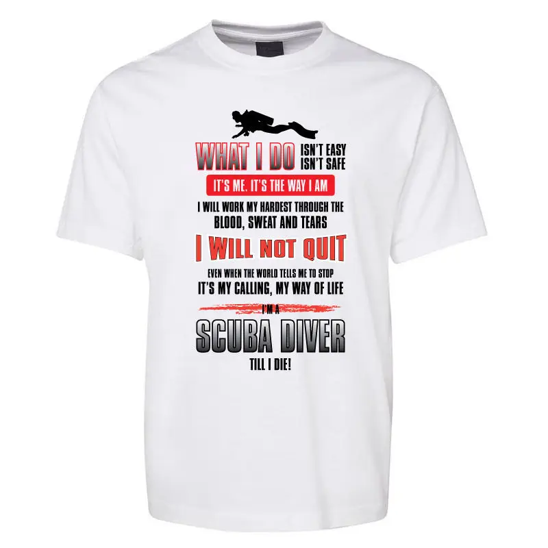 Men T-Shirt Men Clothing Plus Size New Im A Scuba Diver 100% Cotton Tee Shirt Men T-Shirt Men Clothing Plus Size New Im A Scuba Diver 100% Cotton Tee Shirt