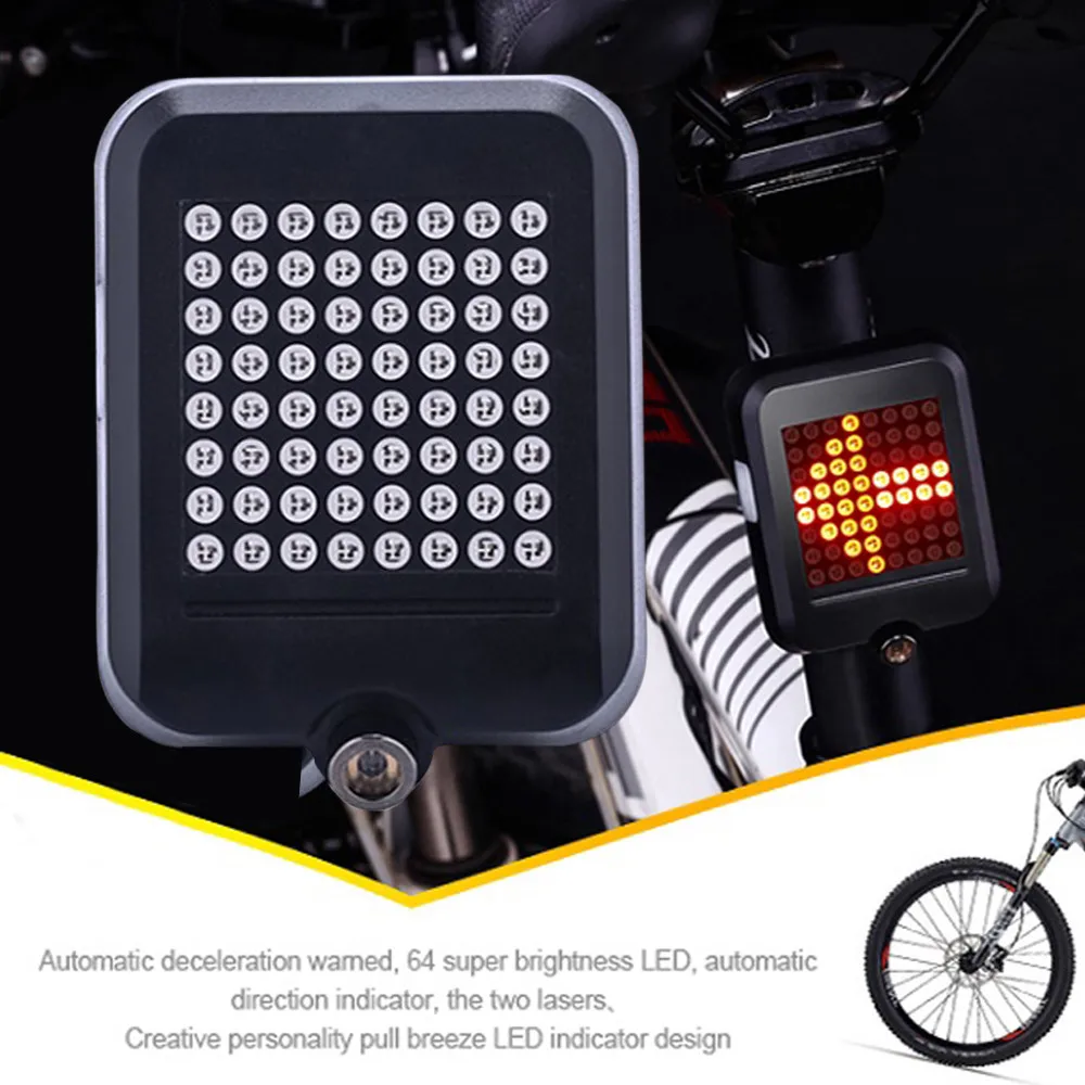 HI-Q Bicycle Bike Cycling Bicycle Laser Tail Turn Brake Signal Light Indicator