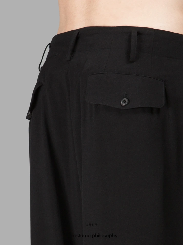 27-44 New Men's Clothing PLUS SIZE GD Casual pants Patch pocket loose wide-legged pants singer costumes