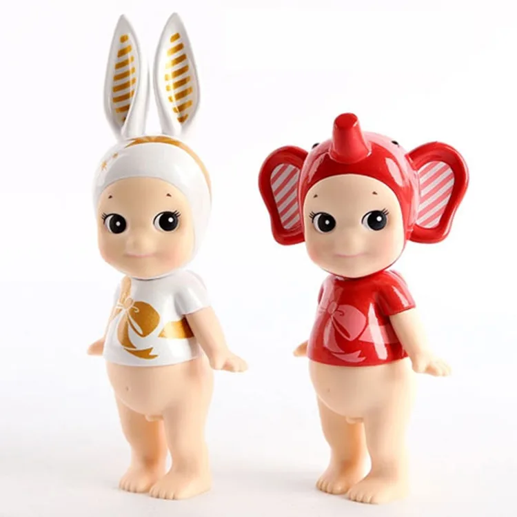 2 шт. Sonny ангелы набор животных Kewpie Кролик Слон мини фигурка день рождения ленты
