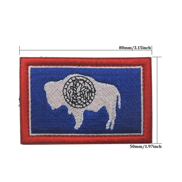 11 Флаг США, Вайоминг Вермонт, Южная Дакота, Мейн, албама, Доминика, Айова, Делавэр, Военная Тактическая повязка на руку, вышитая нашивка - Цвет: 11